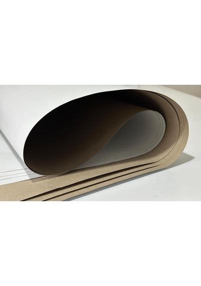 70 X100 Cm Lüks Krome Karton Kalın Kağıt Ambalaj Kağıdı Önü Beyaz Arkası Gri 180gr 10 Adet-1,26 Kg