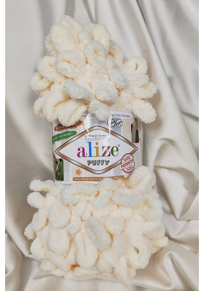 Puffy Krem El Örgü İpi 100gr. 9mt. 5'li Paket - Renk: 1