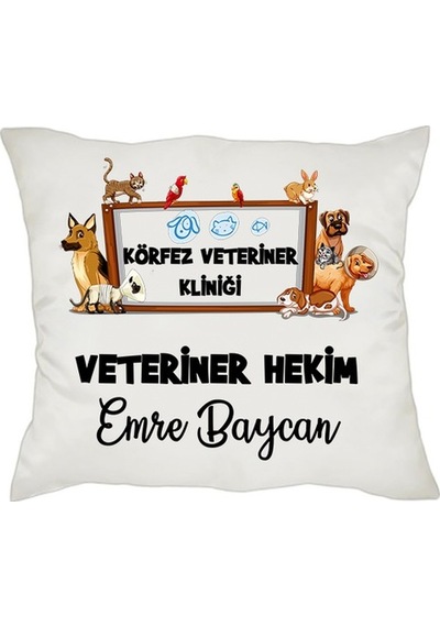 Veterinere Hediye Isimli Yastık
