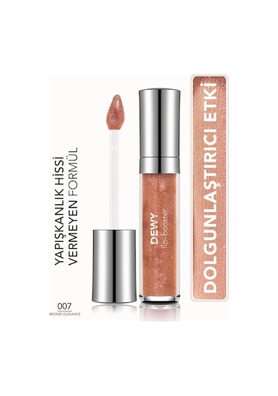 Dewy Lip Booster Dolgunlaştırıcı Etkili Yarı Transparan Dudak Parlatıcısı 8682536093941 007 Bronze Elegance