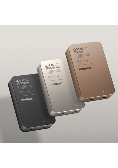 Momax IP133E Q.Mag X2 35W 20000 mAh Wireless Powerbank Titanium