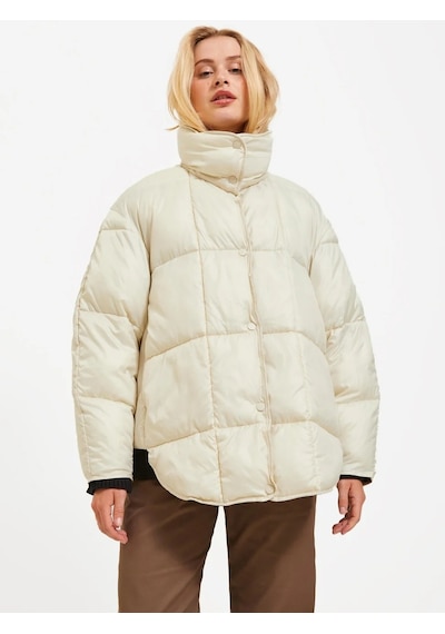 Jack & Jones Jjxx Kapüşonlu Kırık Beyaz Kadın Mont 12237579 001