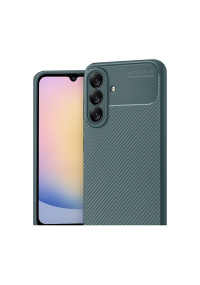 Samsung Galaxy Uyumlu , A17 5g Auto Focus Karbon Kapak - Koyu Yeşil