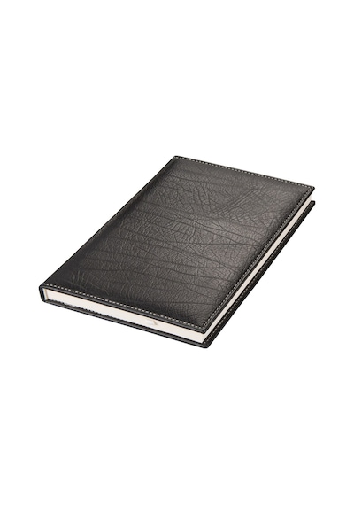 Deri Kapak Defter Ajanda Tarihsiz Düz 17X24 Cm Siyah N11.3511