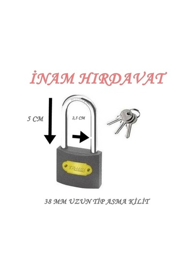 38 Mm Uzun Tip Asma Kilit