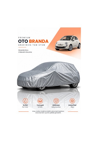 Fiat 500 Ailesi 2012-2020 Hatchback Uyumlu Araba Brandası Oto Branda Araba Örtüsü Araç Çadırı