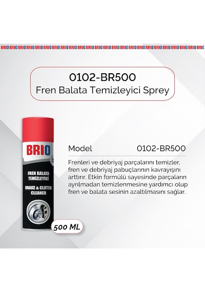 Brio Fren Balata Temizleyici Sprey 500 Ml 2'li
