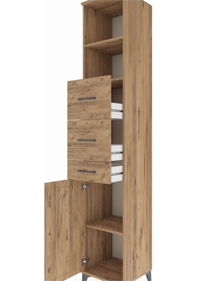 Hyperion Dolap 3 Raflı 3 Çekmeceli Tek Kapaklı 44x44x243 Çam-çam Çam Hyperion Dolap 3 Raflı 3 Çekmeceli Tek Kapaklı 44x44x243 Çam-çam Çam