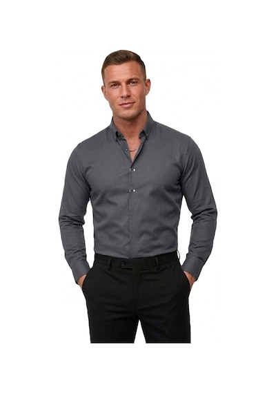 Deep Sea Deepsea Antrasit Slim Fit Likralı Kolay Ütülenebilir Gizli Düğmeli Erkek Gömlek 2602614 Deep Sea Deepsea Antrasit Slim Fit Likralı Kolay Ütülenebilir Gizli Düğmeli Erkek Gömlek 2602614