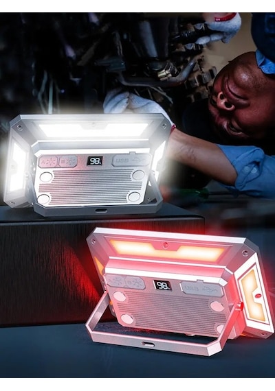 Kxk-686 Şarjlı 3 Renk Işıklı 50watt Mini Projektör 7 Mod