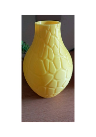 Modern Dekoratif Şık Vazo 20 Cm Sarı Sarı
