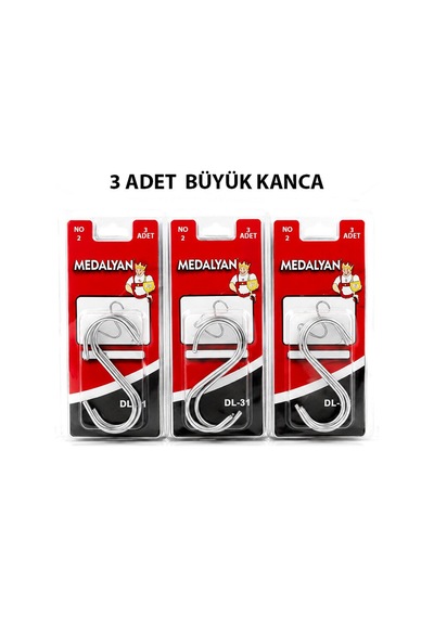 Dalyan Medalyan Dl-31 S Kanca 3 Adet - No 2 Büyük Boy- 12'li Paket Diğer