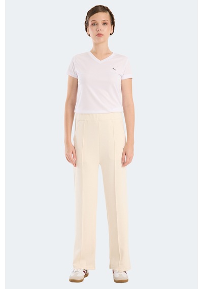 Slazenger Vılle Czg Kadın Bol Paça Ekru Eşofman Altı Ekru