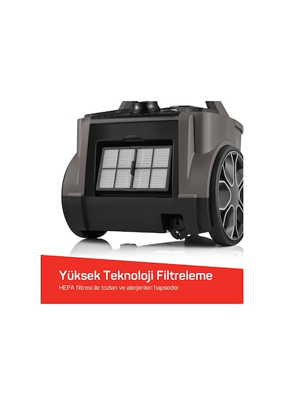 Arzum AR4137 Focus Pro Cyclone 1.8 LT Toz Hazneli HEPA Filtreli Elektrikli Süpürgesi