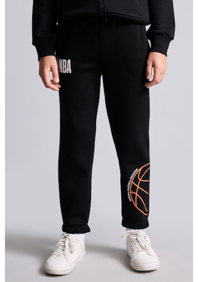 Defacto Nba Baskılı Lastikli Paça Regular Fit Kalın Kumaş Eşofman Altı Erkek Çocuk I2235a826wnbk81 Siyah-bk81