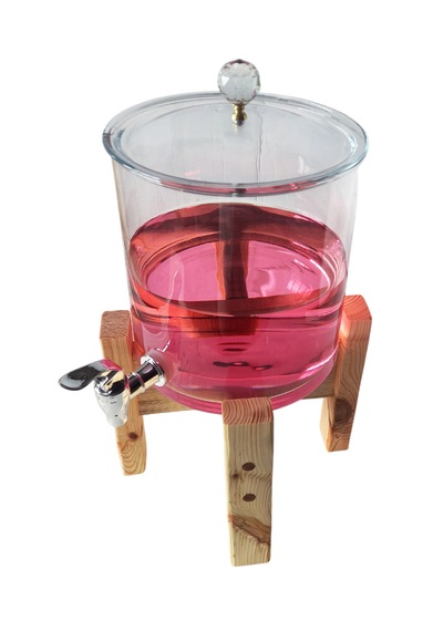 Cam Sebil, Şerbetlik, Limonatalık, Detoks Sürahisi 4,5 Litre
