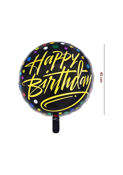 Happy Birthday Folyo Balon - 45cm Çok Renkli