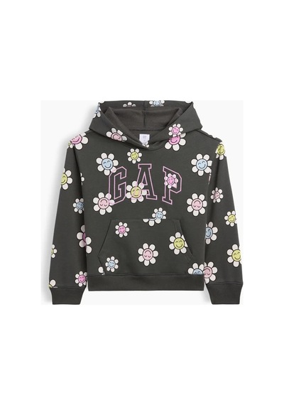 Gap Koyu Gri Kız Çocuk Relaxed Gap Logo Sweatshirt