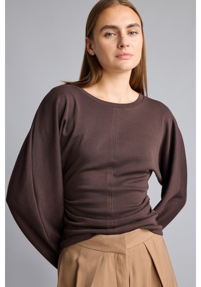 Defacto Dikiş Detaylı Slim Fit Bisiklet Yaka Uzun Kollu Basic Tişört I8183ax26aubn267 Kahve-bn267