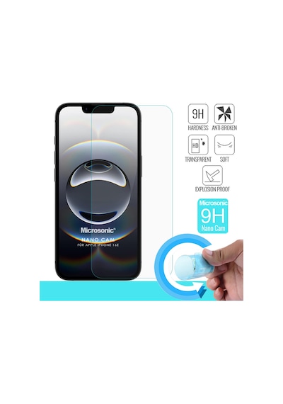 Microsonic Apple Uyumlu iPhone 16e Nano Glass Cam Ekran Koruyucu