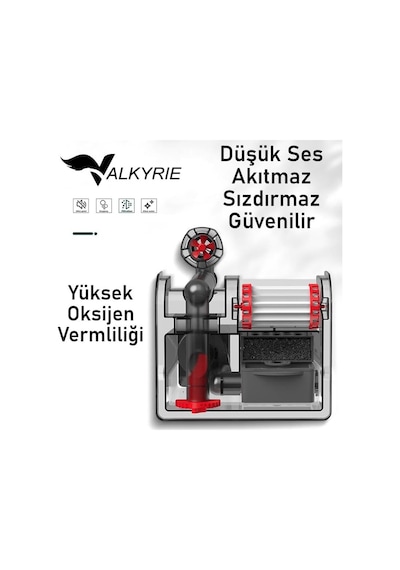 Tr Askılı Akvaryum Şelale Filtre 5w 350 L/h Ayarlanabilir Debi Yüzey Temizleyici