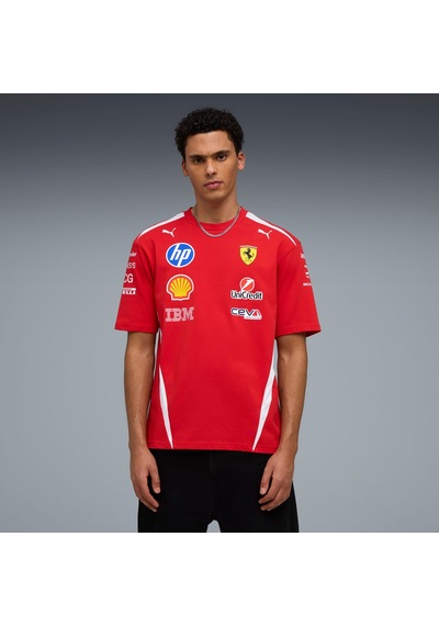 Puma Scuderıa Ferrarı Hp Replıca Drıvers Unısex Tişört 713827 01 Kırmızı