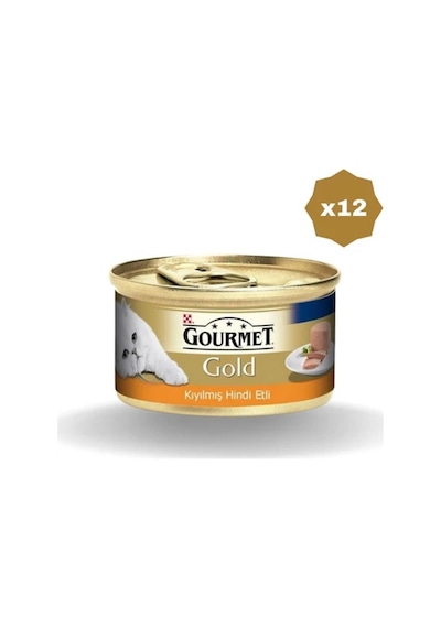 Felix Kedi Yaş Mama Gourment Gold Kıyılmış Hindili 85 Gr - 12 Adet