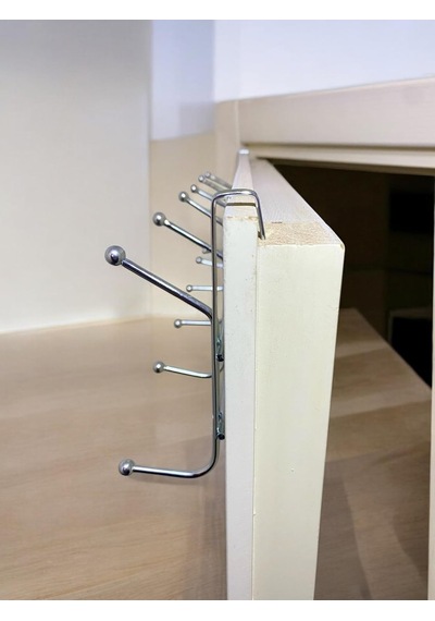 3 Adet Eski Tip Dar Kulaklı Kapı Arkası Askısı, Krom Kapı Arkası Askısı, 12 Topçuklu Askı, Paslanmaz Kapı Ü Diğer