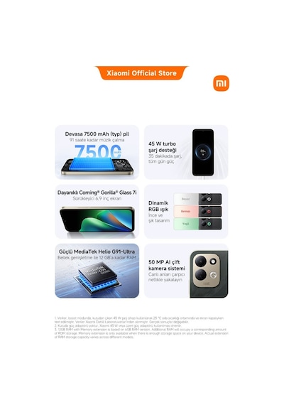 Xiaomi Redmi 17 4G 4 GB 256 GB (Xiaomi Türkiye Garantili)