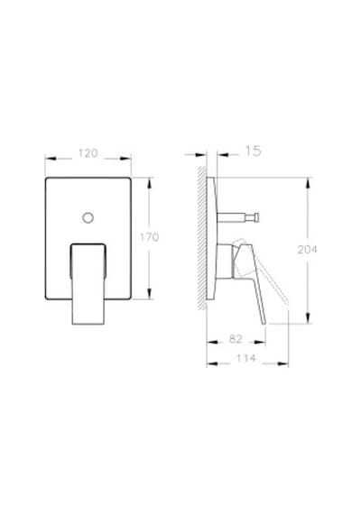 Artema Minimax Square Ankastre Banyo Seti, Krom A41949, A43732, A45915, A45913, A45652, A43595