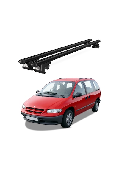 Venüs Chrysler Voyager 1996-2001 Uyumlu Siyah Ara Atkı Port Bagaj Tavan Barı