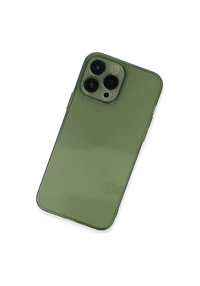 Apple Uyumlu  iPhone 13 Pro Kılıf Fly Lens Silikon Yeşil