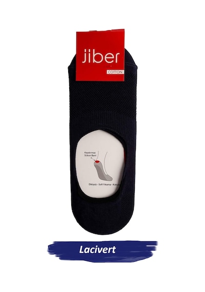 Jiber Erkek Pamuklu Likralı Babet Çorap 7108 - 12 Adet Lacivert