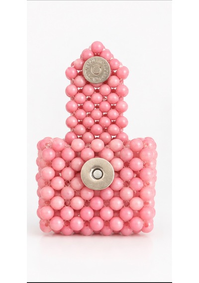 Lady Miossa Boncuklu Airpods Kılıfı Açık Pembe