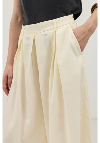Antioch Pileli Culotte Pantolon Ekru