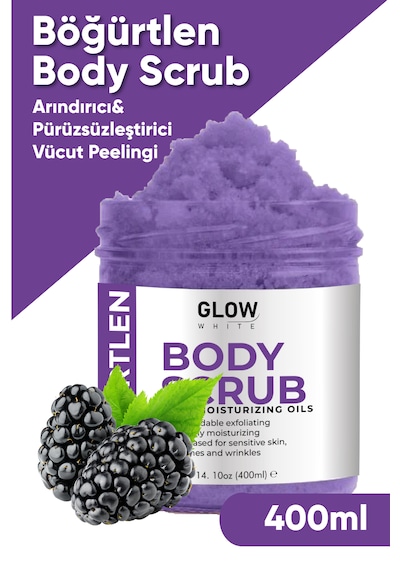 Glow Whıte Böğürtlen Body Scrub 400g Cildi Arındıran, Nemlendirici Ve Canlandırıcı Tuzlu Vücut Peelingi