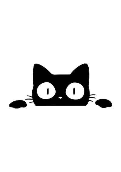 Kedi Sticker 6 Farklı Renk Seçeneği