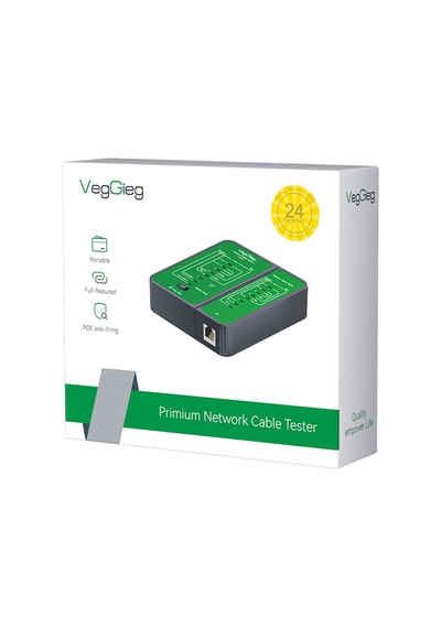 Veggieg Rj45 Rj11 Uyumlu Cat6 Cat7 Cat8 Poe Destekli Network Ethernet Test Cihazı