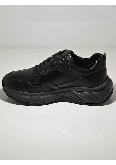 Voyager M534 Siyah Erkek Günlük Deri Comfort Casual Ayakkabı Siyah
