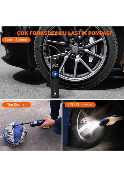 Michelin Mc34648 Şarjlı Li-ion 150 Psı Taşınabilir Dijital Basınç Göstergeli Led Aydınlatmalı Lastik Şişirme Diğer