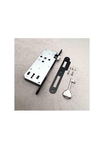 Özen Handles Oval İç Kapı Oda Kilidi Gömme Kilit 45/90/18 Siyah 1 Adet