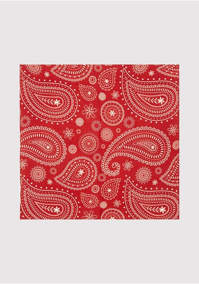 Mavi - Kırmızı Bandana 1912969-10076 Kırmızı