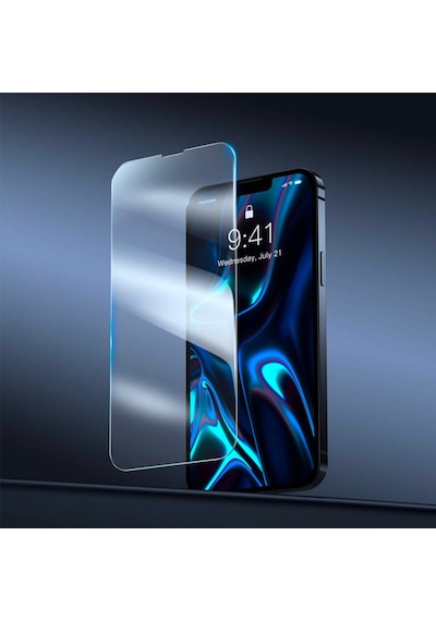Baseus Apple Uyumlu   iPhone 13 Mini 0.3Mm Tempered Full Cam Ekran Koruyucu Şeffaf