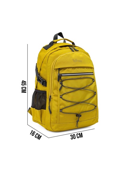 Kaff Young 51537 Yellow Sarı Unisex Çok Cepli Suya Dayanıklı Sırt Çantası
