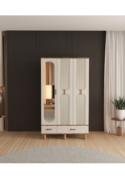 Venüs 3 Kapaklı Çekmeceli Gardırop - Tamamı Mdf Aytaşı Venüs 3 Kapaklı Çekmeceli Gardırop - Tamamı Mdf Aytaşı