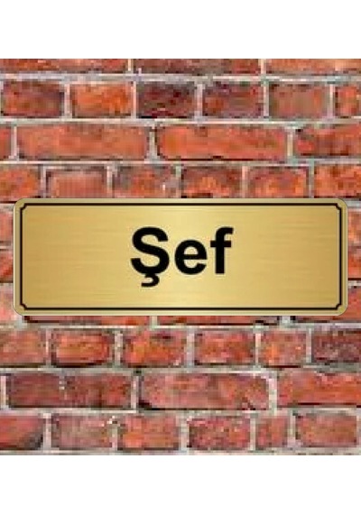 10X20 Cm Şef Yazılı Metal Yönlendirme Levhası