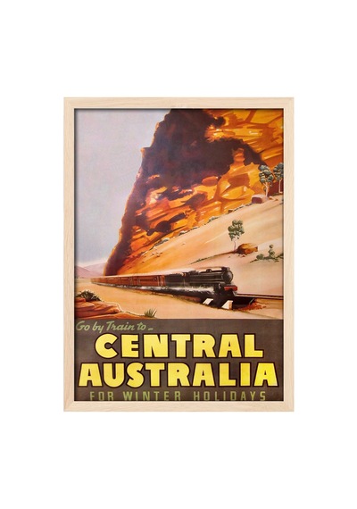 Australia Doğal Ahşap Çerçeveli Poster, Dekoratif Seyahat Duvar Tablosu