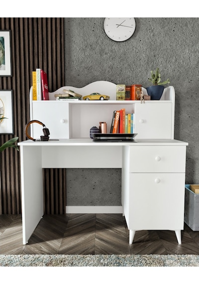 Kznhome Akasya Çalışma Masası, Bilgisayar Masası - Tamamı 1. Kalite Mdf (549196946) Beyaz