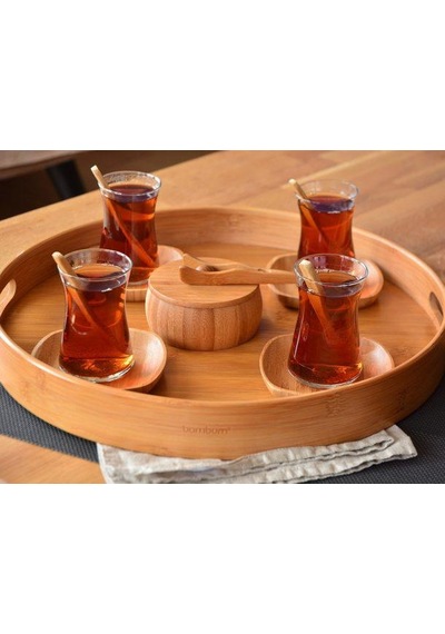 Bambum Carne Yuvarlak Tepsi 35 Cm B2265 Ahşap