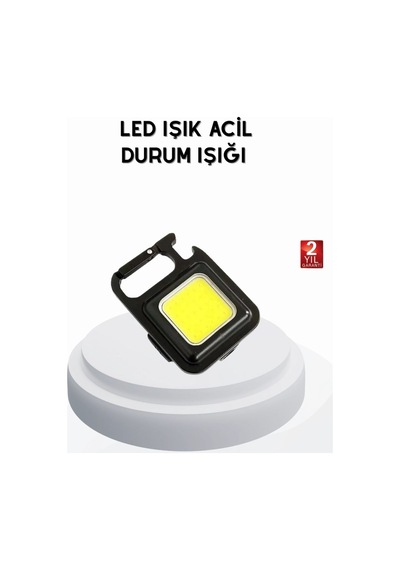 Mini 800 Lümen Led El Feneri - Usb Şarjlı, 3 Kademeli Işık, Şişe Açacaklı Taşınabilir Tasarım Renkli